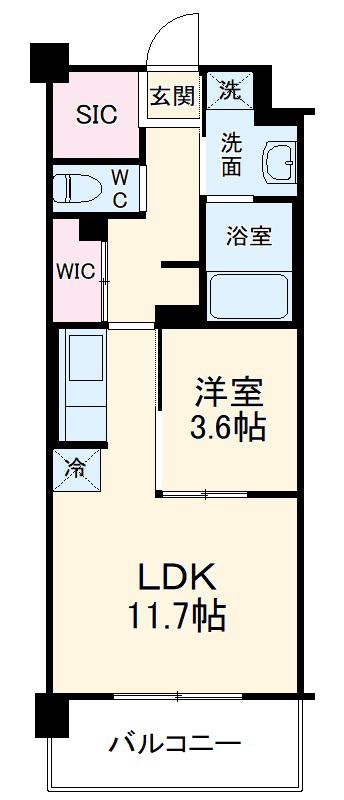 ART RESIDENCE IN OOTAKA-NO-MOR(1LDK/2階)の間取り写真