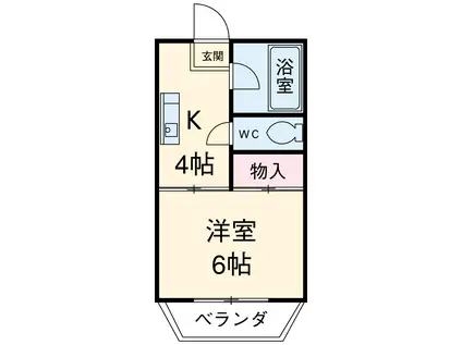 森田ビル(1DK/5階)の間取り写真