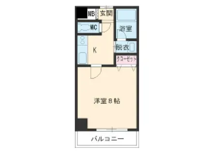 ソレーユ高畑(1K/4階)の間取り写真