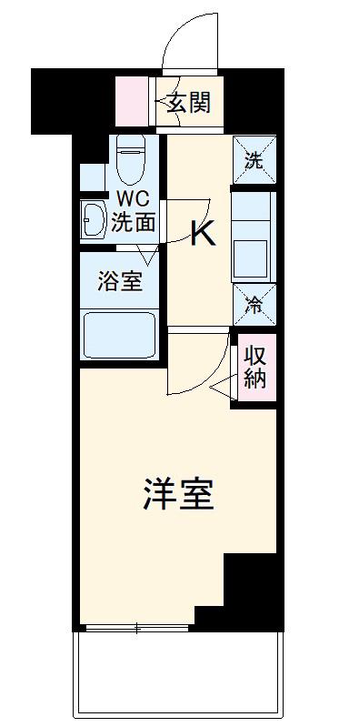 N-STAGE 三郷(1K/14階)の間取り写真