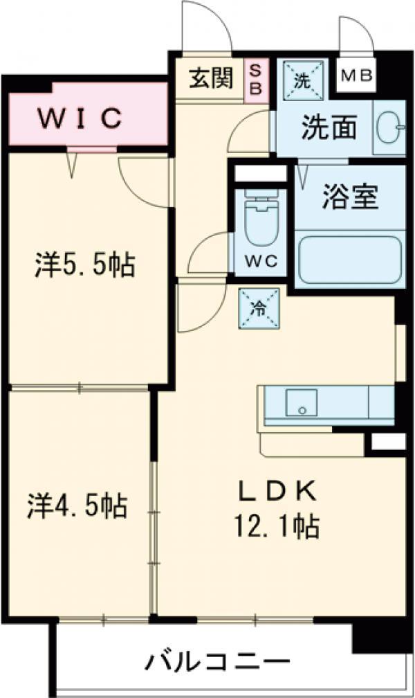 ラヴィアン宮前2号館(3LDK/4階)の間取り写真