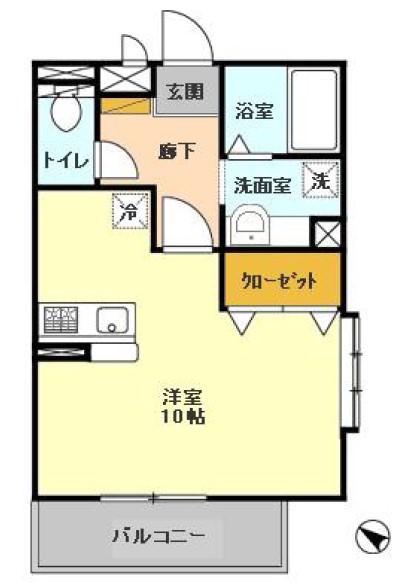 ハイツYOSHIHARU(ワンルーム/2階)の間取り写真
