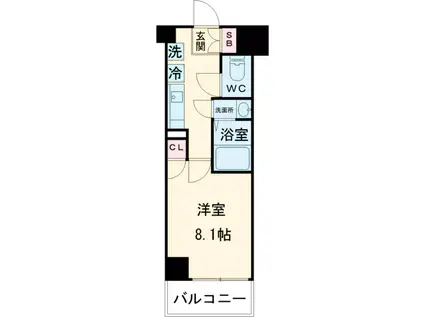 GENOVIA練馬高野台 SKYRUN(1K/4階)の間取り写真