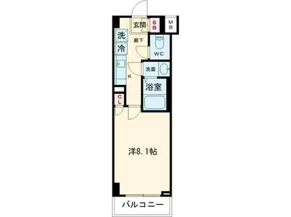 GENOVIA練馬高野台 SKYRUN(1K/5階)の間取り写真