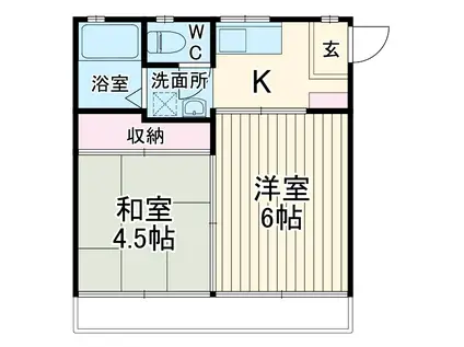 APARTMENT浦賀(2K/1階)の間取り写真