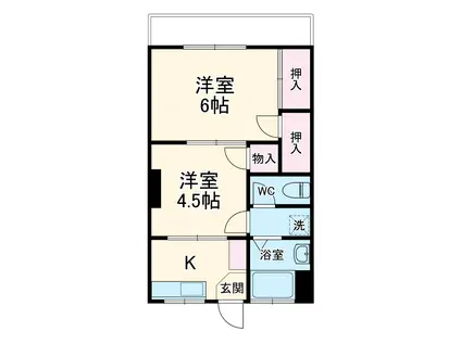 丸富ビル(2K/3階)の間取り写真