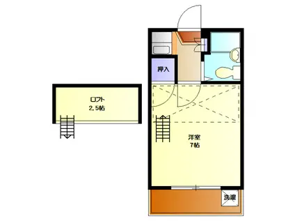 パレス大福(1K/1階)の間取り写真