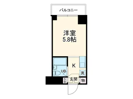 ポートハイム三春台(ワンルーム/4階)の間取り写真