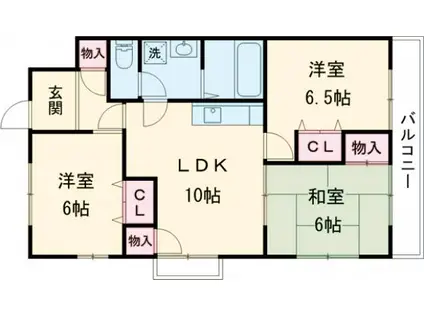 善幸コーポラス5号館(3LDK/3階)の間取り写真