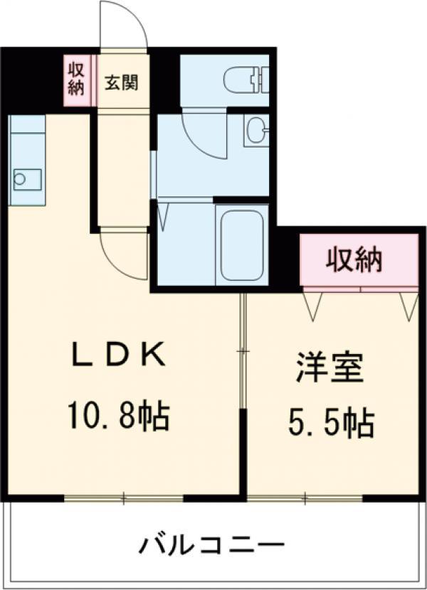 ヴァンヴェストB(1LDK/1階)の間取り写真
