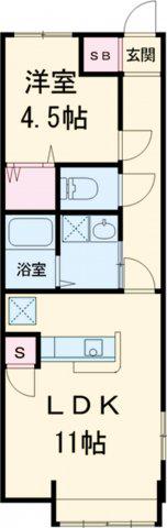 イル・ミリオーネ(1LDK/2階)の間取り写真