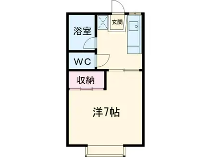 グリーンコーポラスB(1K/1階)の間取り写真