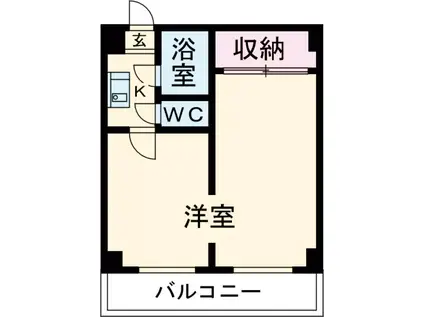 レジデンスカープ水戸(2K/5階)の間取り写真