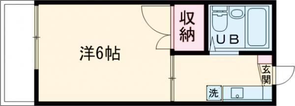 コーポ市瀬NO1(1K/2階)の間取り写真