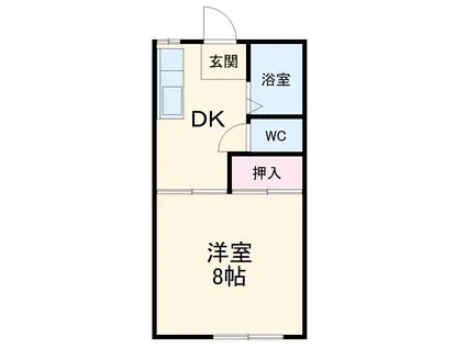 コートシルバー(1DK/1階)の間取り写真