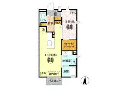 大黒屋十番館(1LDK/2階)の間取り写真