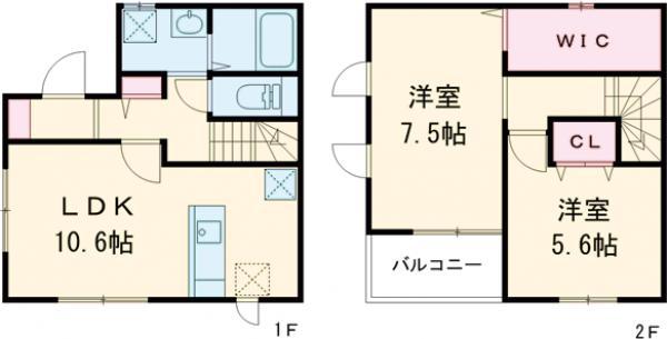 BRYANT(2LDK/1階)の間取り写真