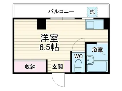 トップヒルズ中里(ワンルーム/1階)の間取り写真