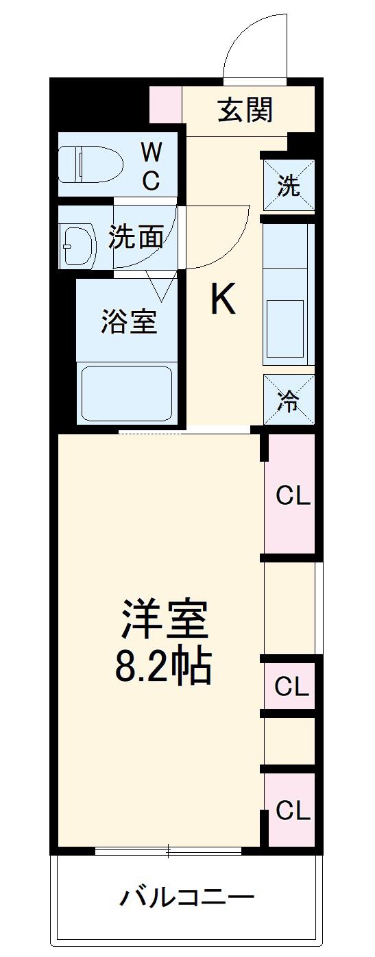 リブリ レオサード(1K/3階)の間取り写真