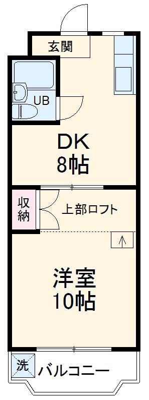 コナビック西塚1(1DK/3階)の間取り写真