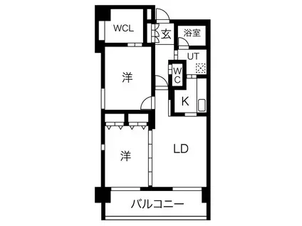 アークステージ Ⅱ(2LDK/4階)の間取り写真