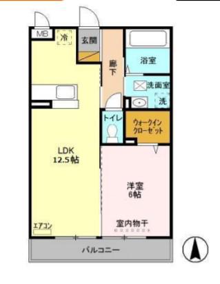 サンシャインⅡ(1LDK/2階)の間取り写真