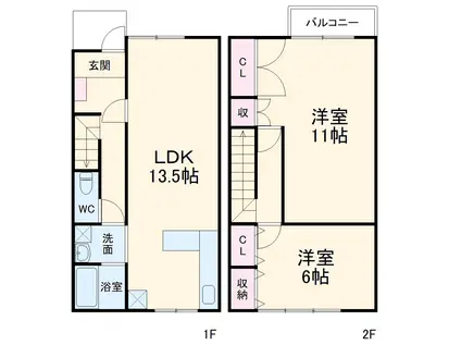 コーポ出口(2LDK)の間取り写真