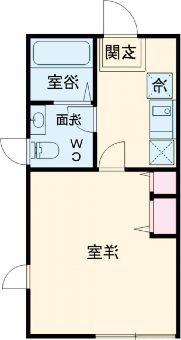 ハルミテラス亀有(1K/4階)の間取り写真