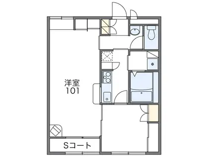 レオパレスラグレージュ(1LDK/1階)の間取り写真