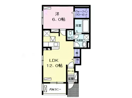 セント・レジーナ(1LDK/1階)の間取り写真