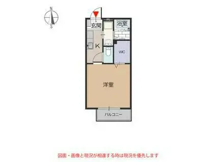 スクウェアパレス E(1K/1階)の間取り写真