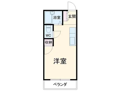 コーポリブライト(ワンルーム/3階)の間取り写真