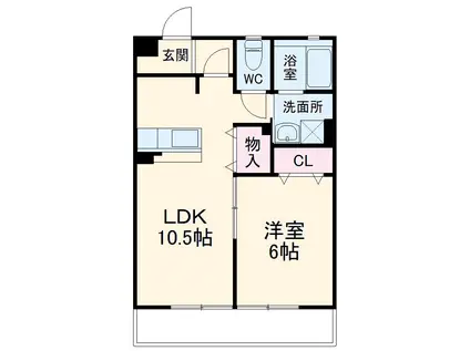 WINコート(1LDK/2階)の間取り写真