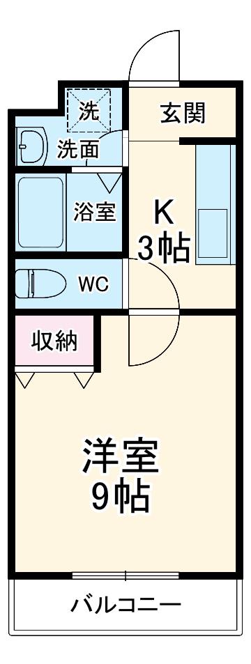 MAISON SKYHAWKⅡ(1K/1階)の間取り写真