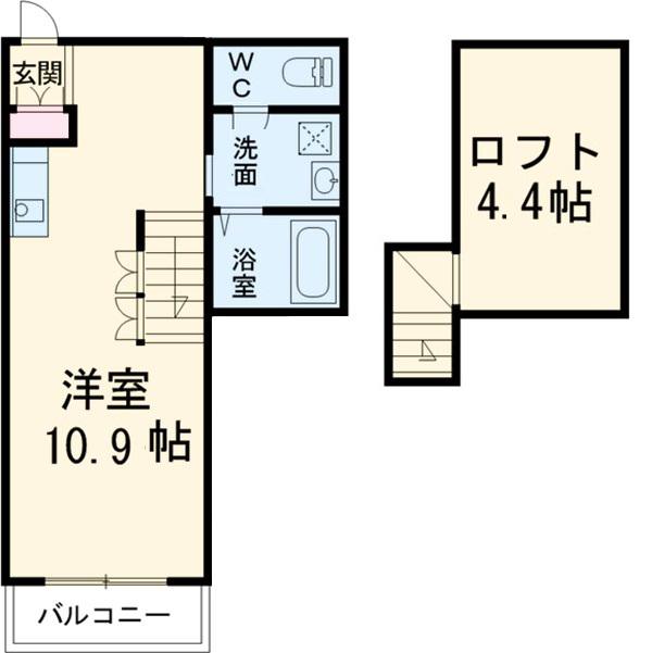 ESTUDIO 南脇(ワンルーム/1階)の間取り写真