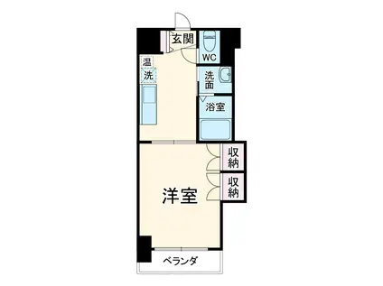 エンブル・ステージ(1K/4階)の間取り写真