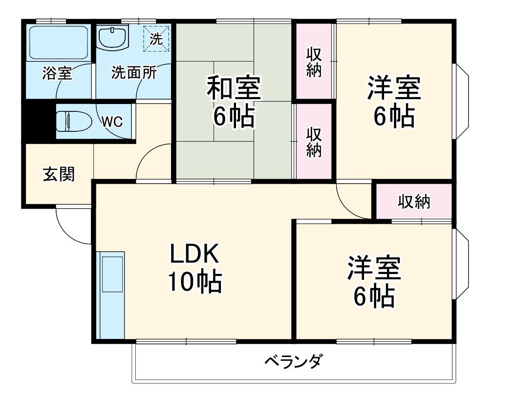 レジデンス カネト(3LDK/3階)の間取り写真