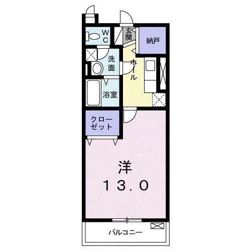 シャルマン2(1K/2階)の間取り写真