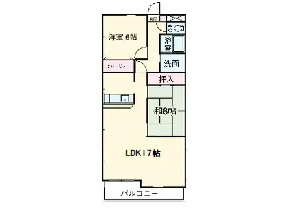 リアライズ正保町(2LDK/6階)の間取り写真