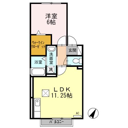 アネシス(1LDK/1階)の間取り写真