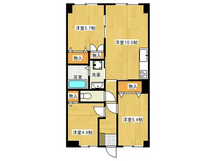 カーサプラティカ(3LDK/3階)の間取り写真