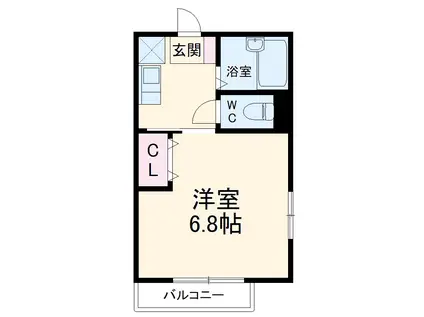 エトワール東浦和(1K/3階)の間取り写真