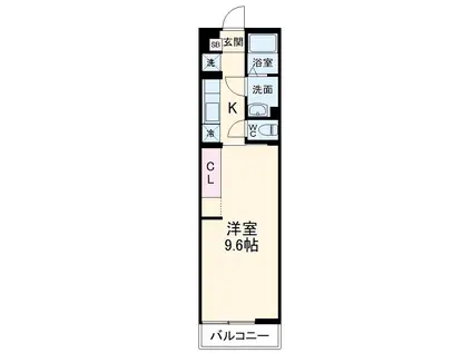 リブリ・R.KAWAGUCHI(1K/2階)の間取り写真