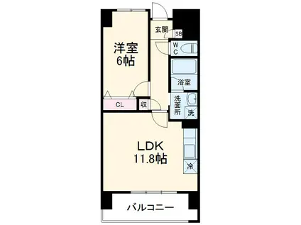 プリモパッソ川口(1LDK/5階)の間取り写真