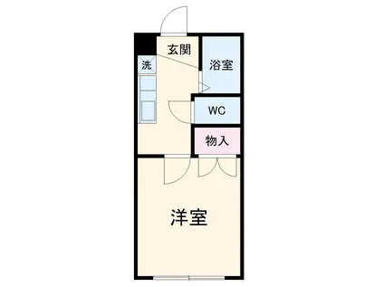 リリー・ハイツ(1K/1階)の間取り写真