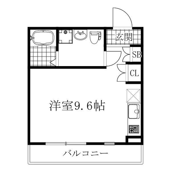 LE COCON新川町1(ワンルーム/2階)の間取り写真