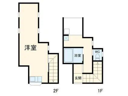 リバーサイドイワセⅡ(ワンルーム/1階)の間取り写真