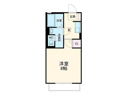 コーストヴィレッジⅠ(1K/1階)の間取り写真