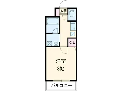 リバティ(1K/4階)の間取り写真