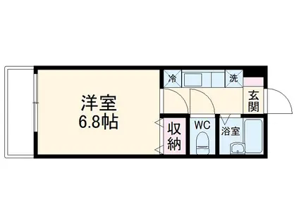 SKYSTAGE(1K/1階)の間取り写真